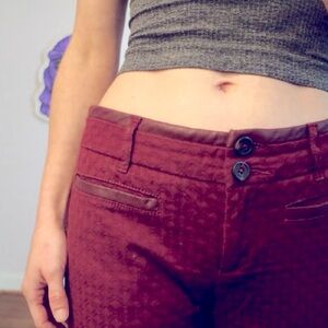 Anthropologie Cartonnier maroon Charlie ankle pant size 2